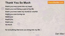 Sari Mavi - Thank You So Much