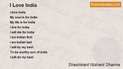Shashikant Nishant Sharma - I Love India
