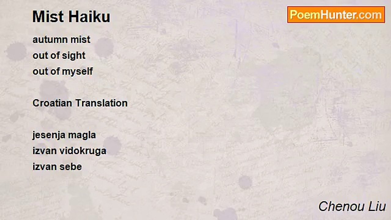 Chenou Liu - Mist Haiku