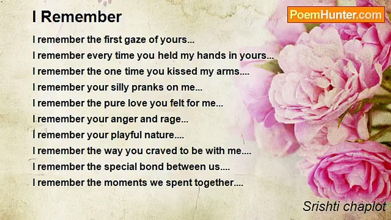 Srishti chaplot - I Remember