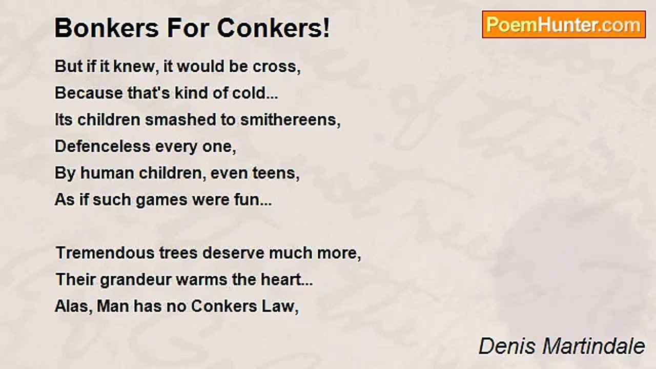 Denis Martindale - Bonkers For Conkers!