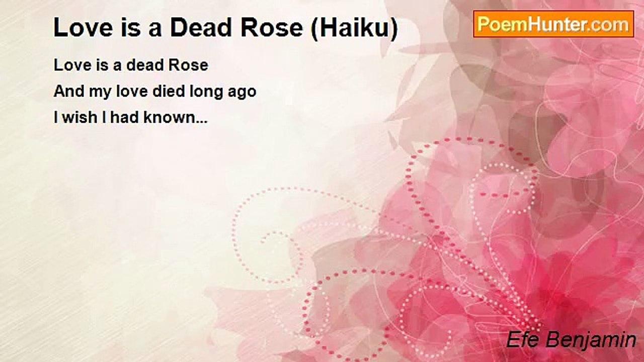 Efe Benjamin - Love is a Dead Rose (Haiku)