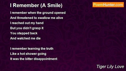 Tiger Lily Love - I Remember (A Smile)