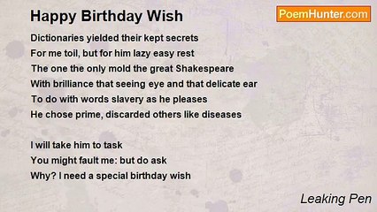 Leaking Pen - Happy Birthday Wish