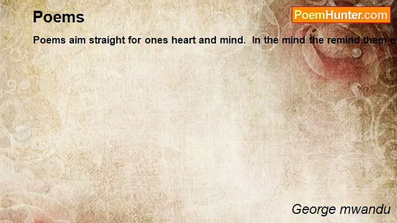George mwandu - Poems