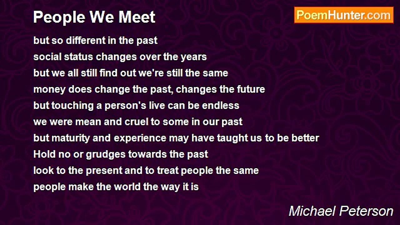 Michael Peterson - People We Meet