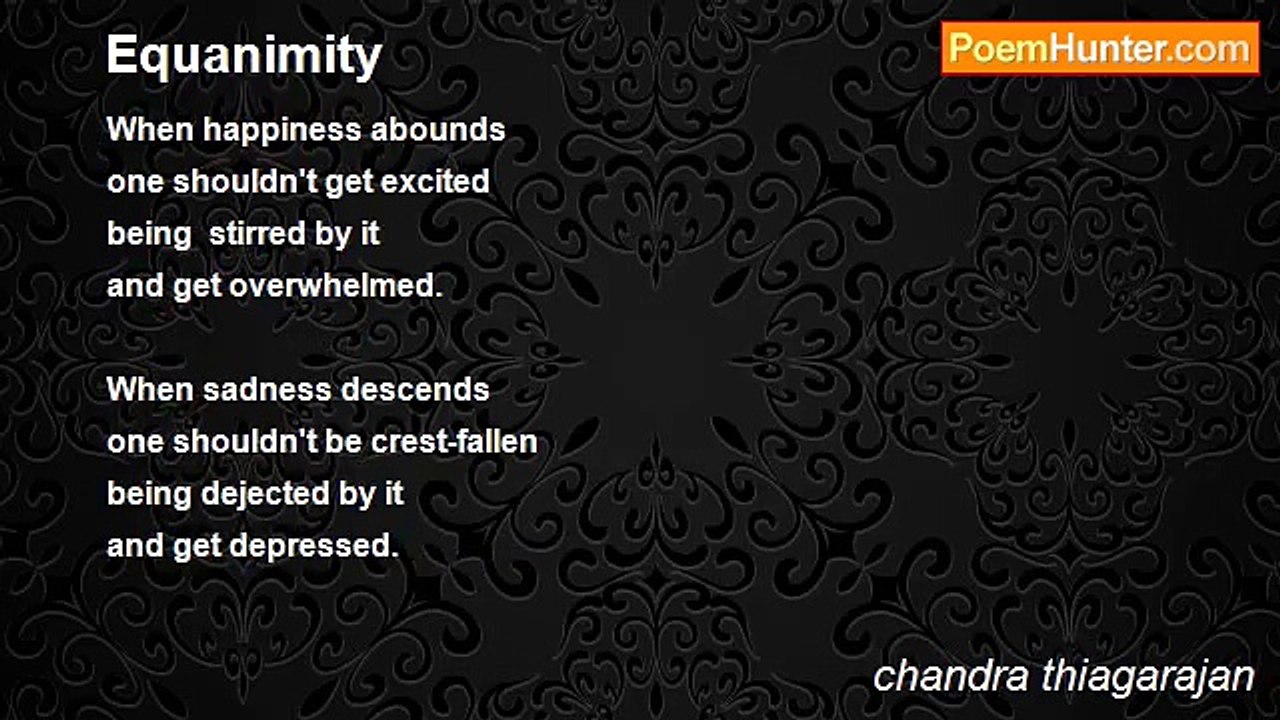 chandra thiagarajan - Equanimity