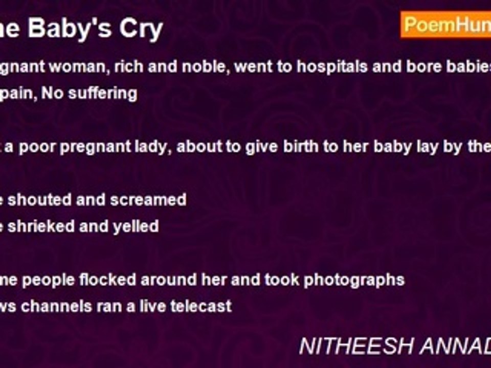 NITHEESH ANNADANAM - The Baby's Cry