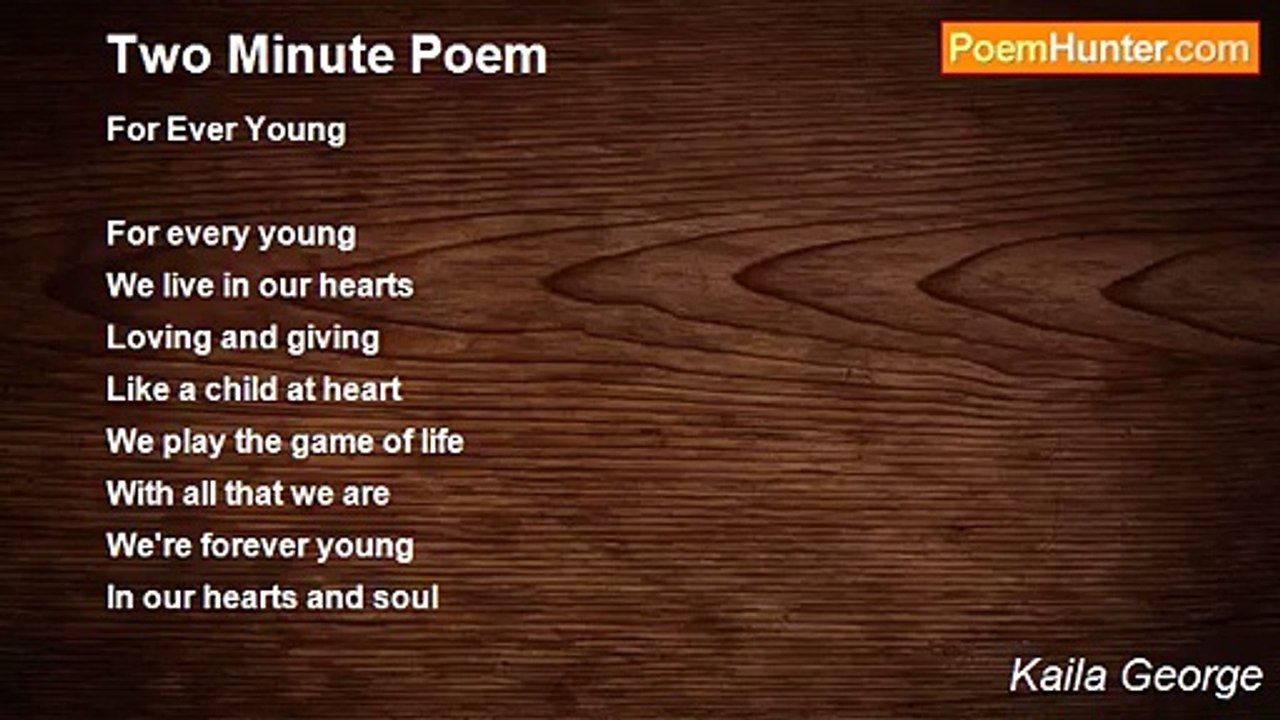 Kaila George - Two Minute Poem