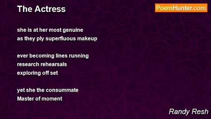 Randy Resh - The Actress