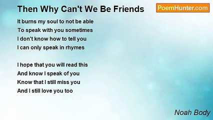 Noah Body - Then Why Can't We Be Friends