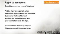 Elizabeth Padillo Olesen - Right to Weapons