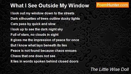 The Little Wise Doll - What I See Outside My Window