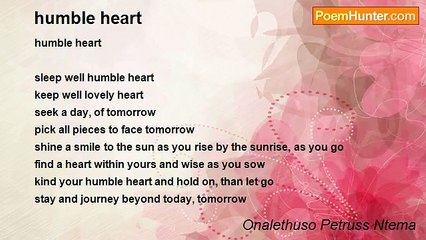 Onalethuso Petruss Ntema - humble heart