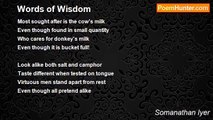 Somanathan Iyer - Words of Wisdom