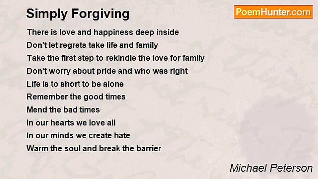 Michael Peterson - Simply Forgiving