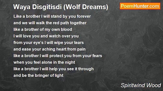 Spiritwind Wood - Waya Disgitisdi (Wolf Dreams)