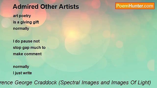 Terence George Craddock (Spectral Images and Images Of Light) - Admired Other Artists