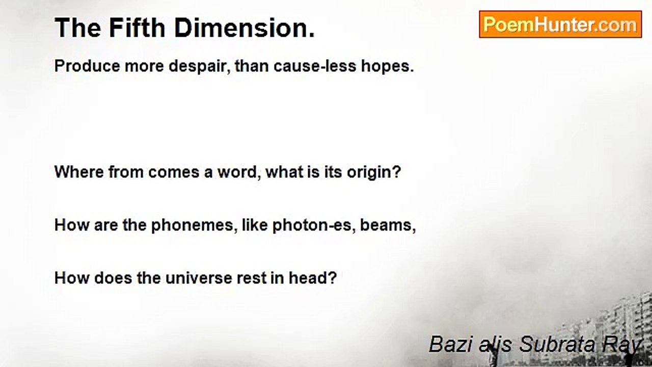 Bazi alis Subrata Ray - The Fifth Dimension.