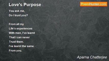 Aparna Chatterjee - Love's Purpose