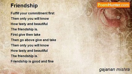 gajanan mishra - Friendship