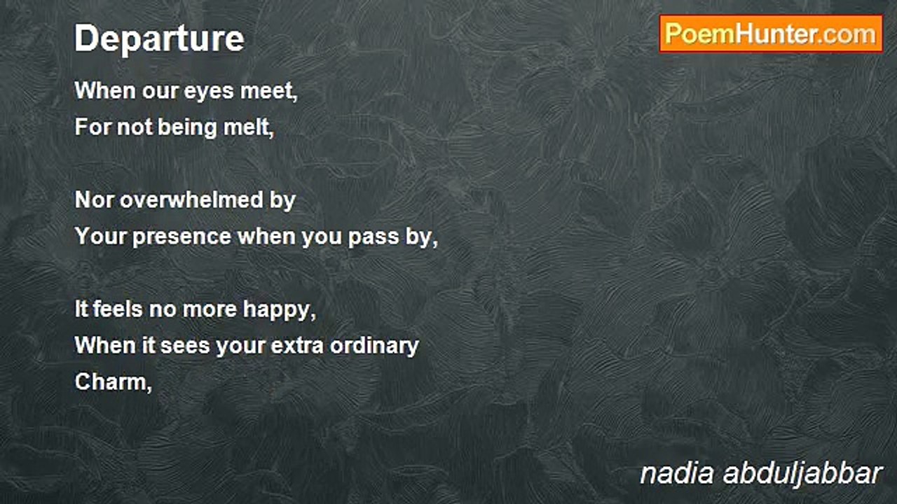nadia abduljabbar - Departure