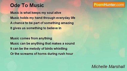 Michelle Marshall - Ode To Music
