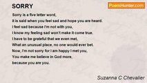Suzanna C Chevalier - SORRY