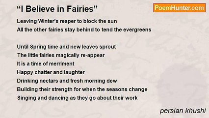 persian khushi - “I Believe in Fairies”