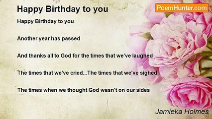 Jamieka Holmes - Happy Birthday to you