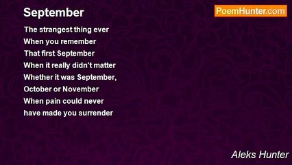Aleks Hunter - September