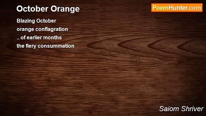 Saiom Shriver - October Orange