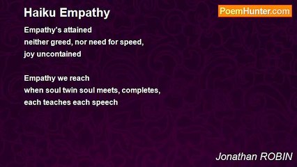 Jonathan ROBIN - Haiku Empathy