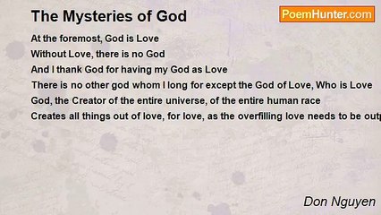 Don Nguyen - The Mysteries of God
