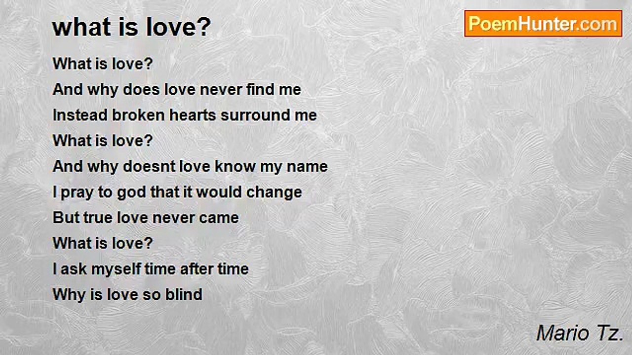 Mario Tz. - what is love?