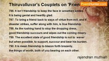 rajendran muthiah - Thiruvalluvar's Couplets on 'Friendship'