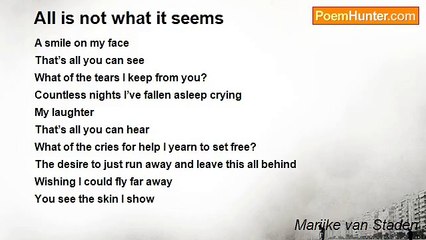 Marijke van Staden - All is not what it seems