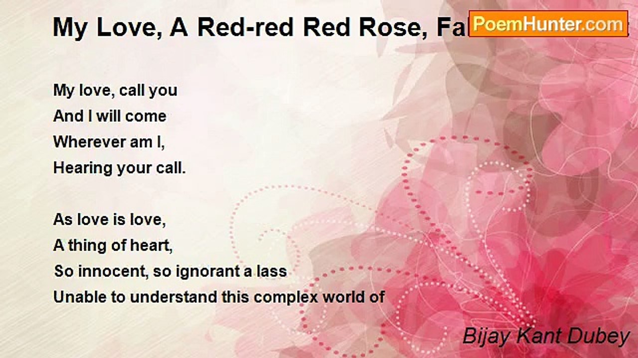 Bijay Kant Dubey - My Love, A Red-red Red Rose, Fall In Love Not Please With My Lassie