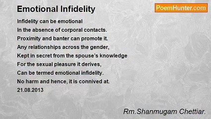 Rm.Shanmugam Chettiar. - Emotional Infidelity