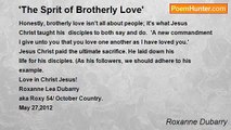 Roxanne Dubarry - 'The Sprit of Brotherly Love'