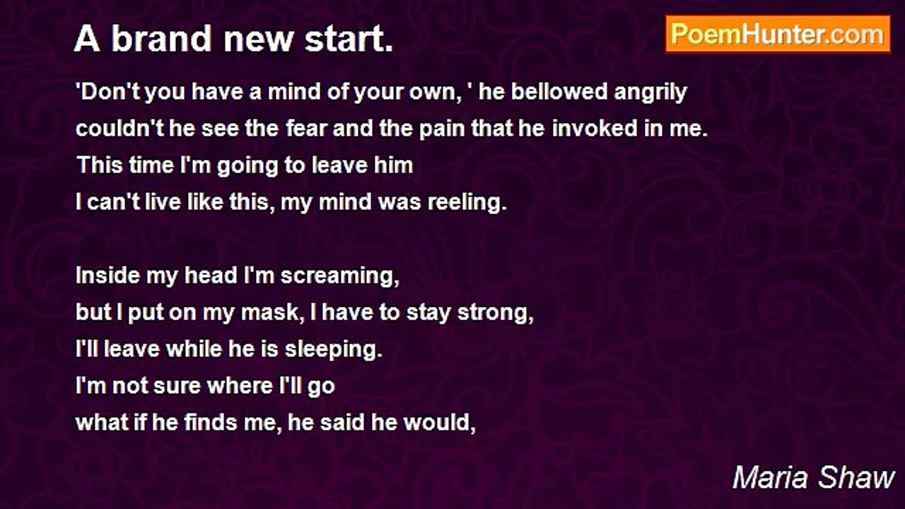 Maria Shaw - A brand new start.