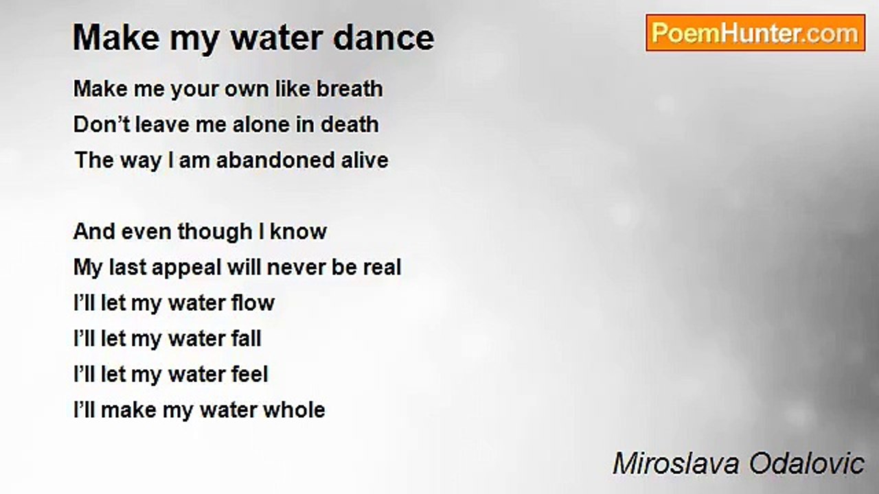 Miroslava Odalovic - Make my water dance