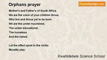 KwaNdebele Science School - Orphans prayer