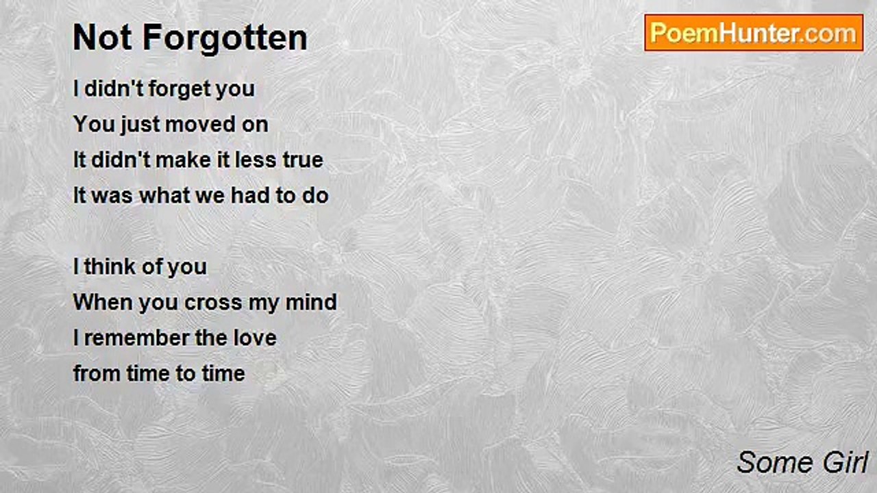 Some Girl - Not Forgotten
