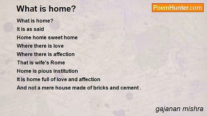 gajanan mishra - What is home?