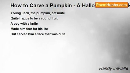 Randy Imwalle - How to Carve a Pumpkin - A Halloween Limerick for Kids