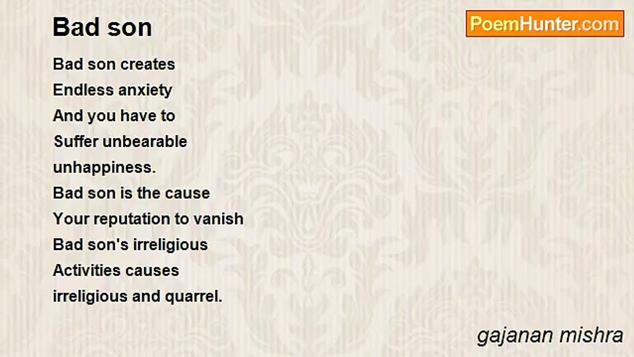 gajanan mishra - Bad son