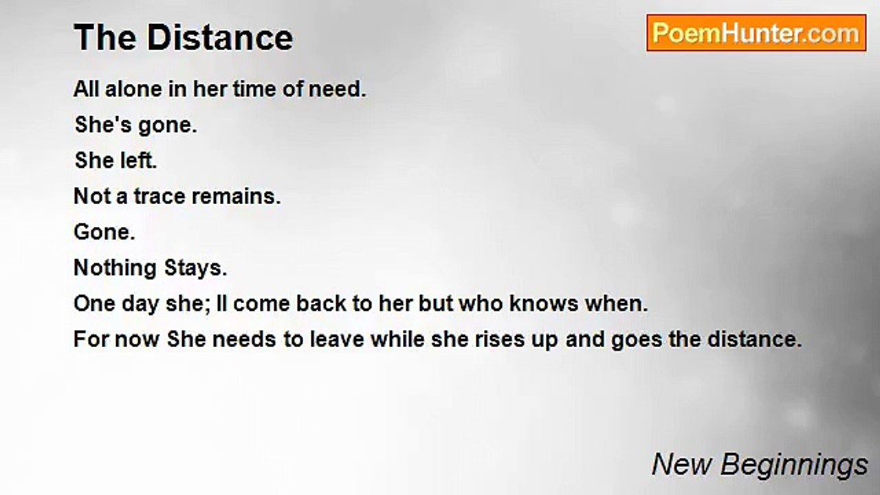 New Beginnings - The Distance