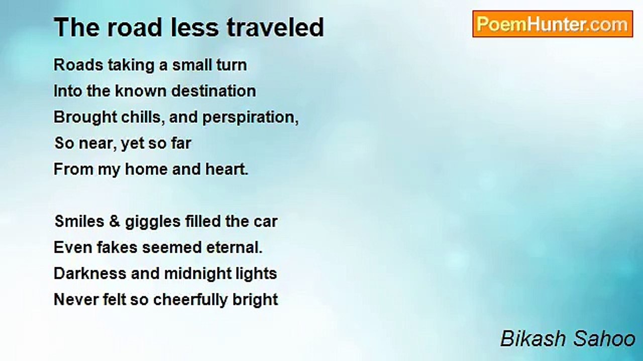 Bikash Sahoo - The road less traveled