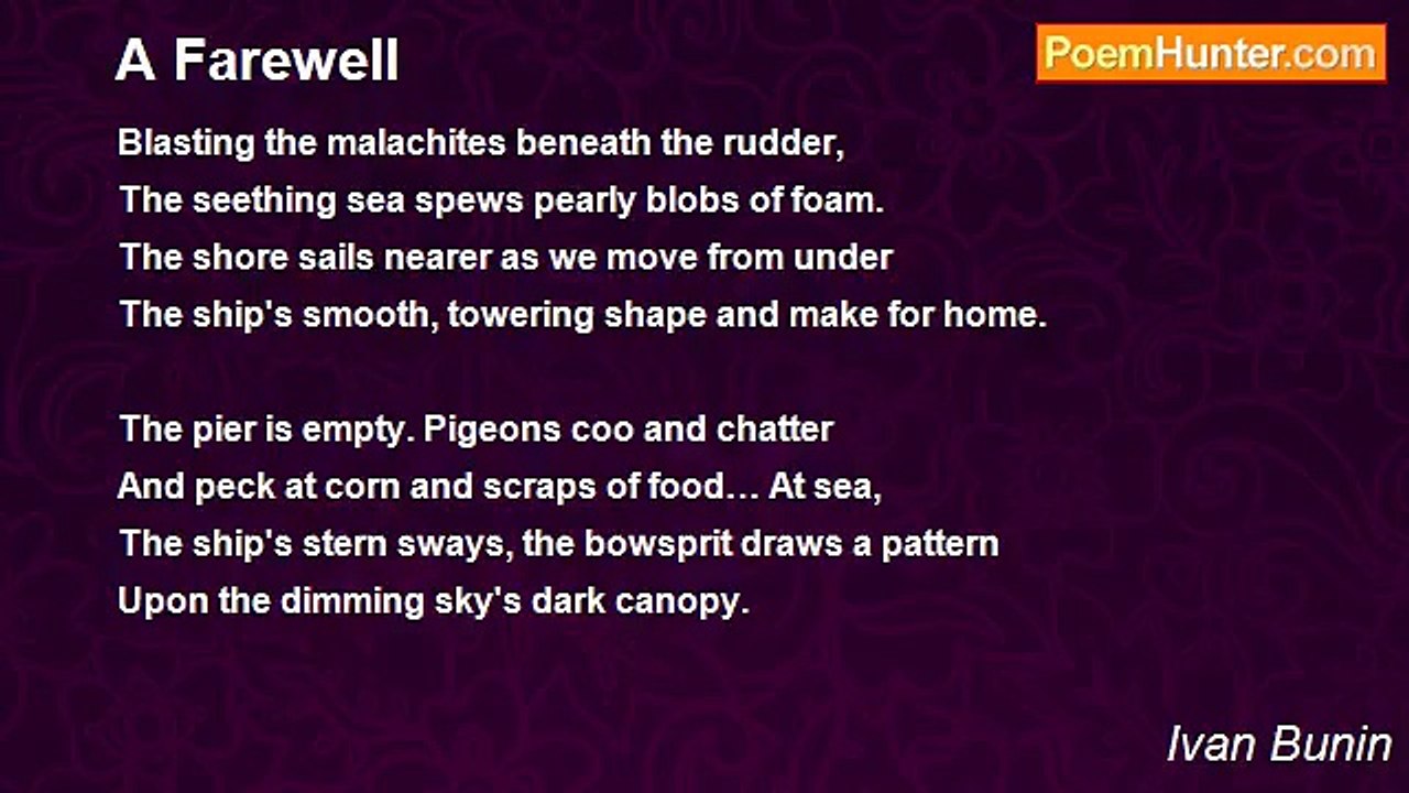 Ivan Bunin - A Farewell